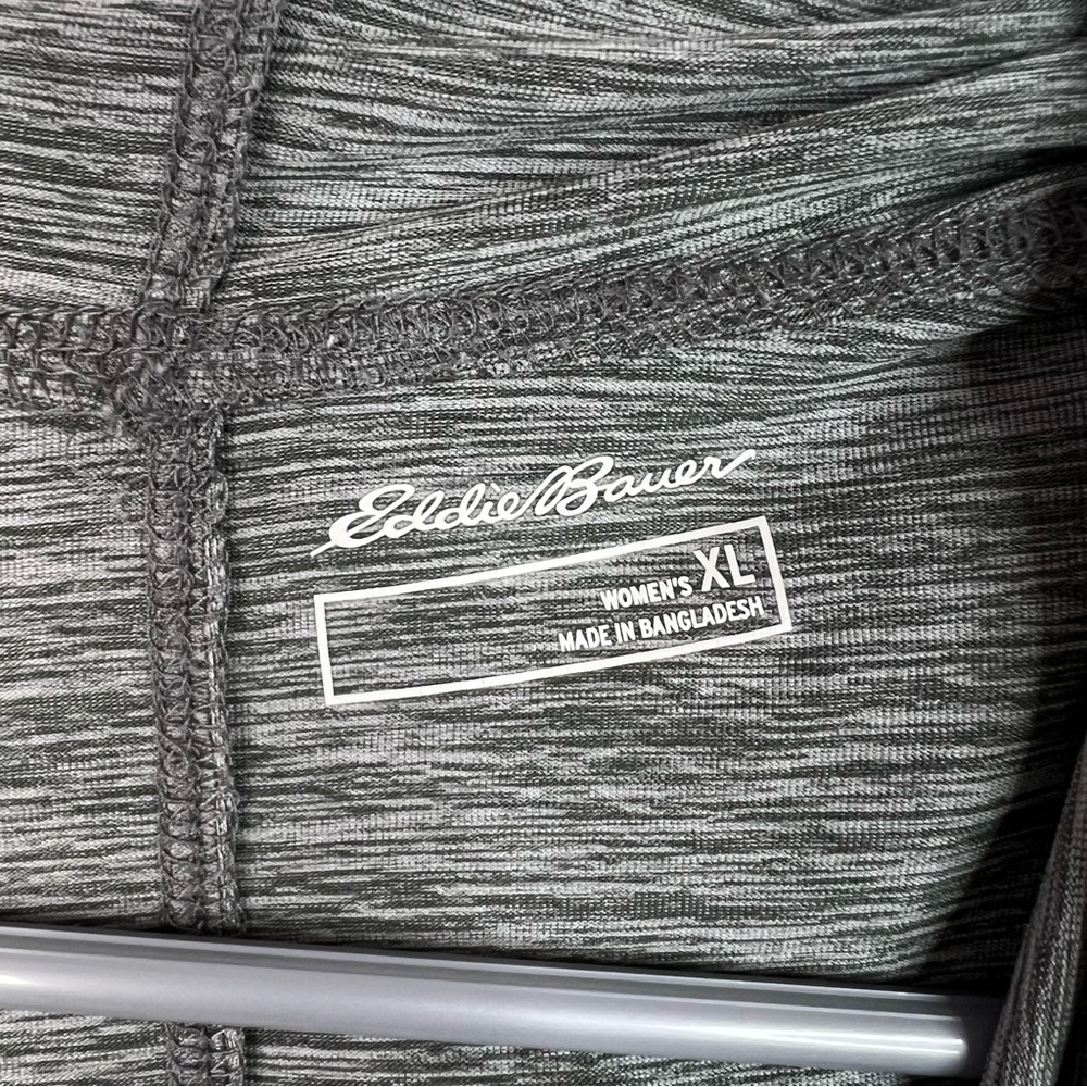 Eddie Bauer hoodie sweater stretchy lightweight Charcoal Heather Hoodie - Picture 5 of 6